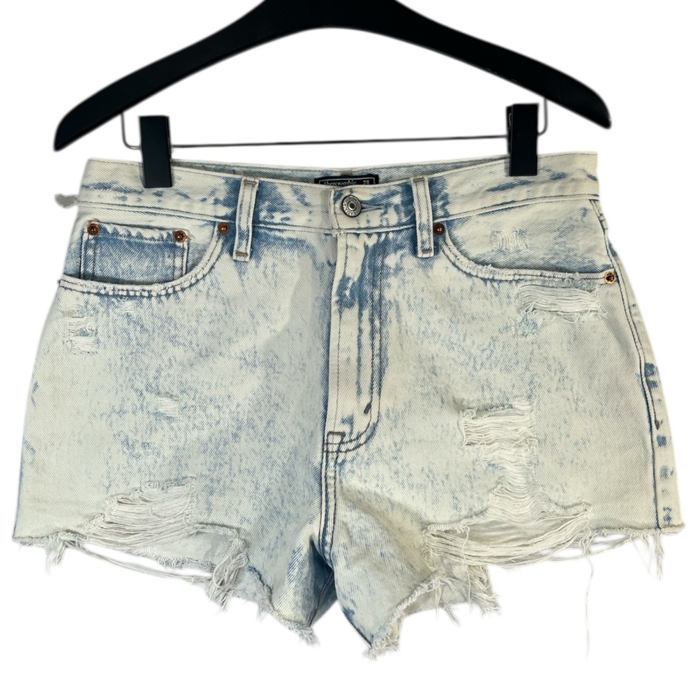 Abercrombie & Fitch Annie High Rise Destructed jean shorts Size 28/6